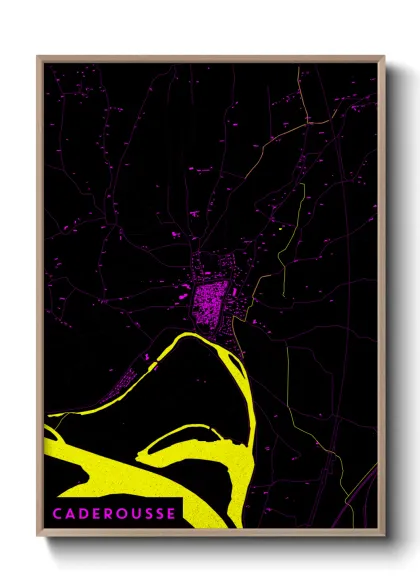 Une affiche de carte sur Caderousse
