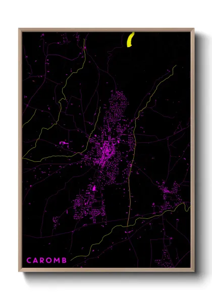 Une affiche de carte sur Caromb