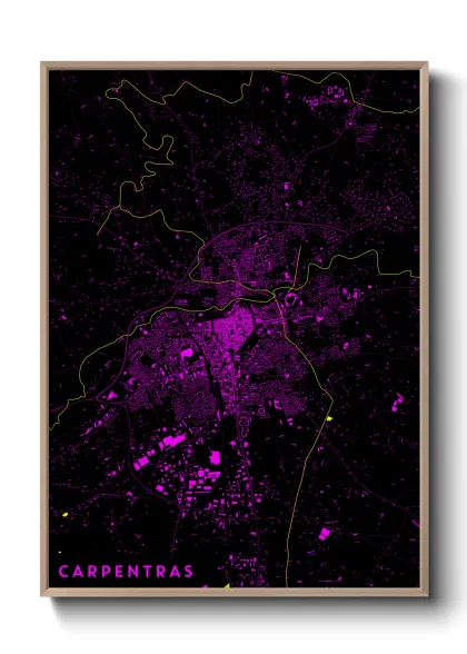 Une affiche de carte sur Carpentras