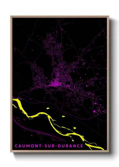 Une affiche de carte sur Caumont-sur-Durance