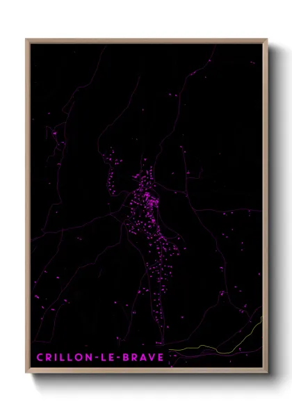 Une affiche de carte sur Crillon-le-Brave