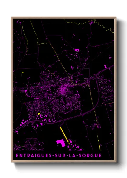 Une affiche de carte sur Entraigues-sur-la-Sorgue