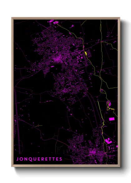 Une affiche de carte sur Jonquerettes