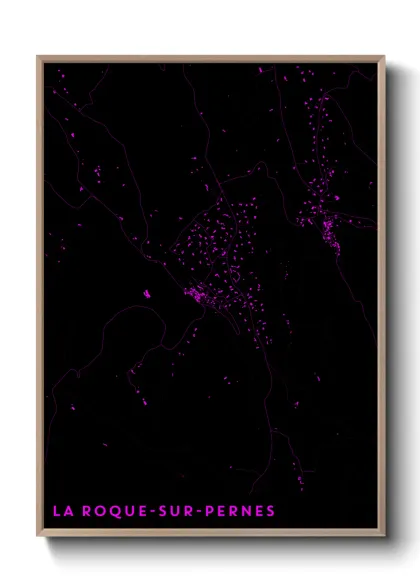 Une affiche de carte sur La Roque-sur-Pernes