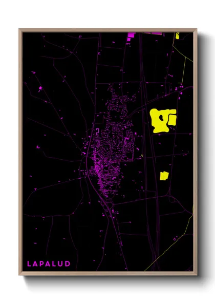 Une affiche de carte sur Lapalud