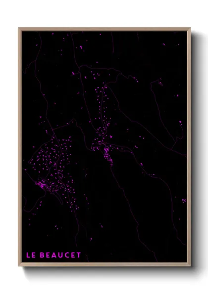 Une affiche de carte sur Le Beaucet