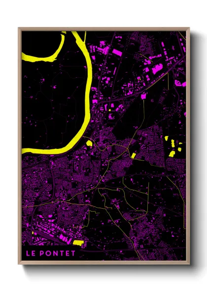 Une affiche de carte sur Le Pontet