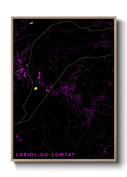 Une affiche de carte sur Loriol-du-Comtat