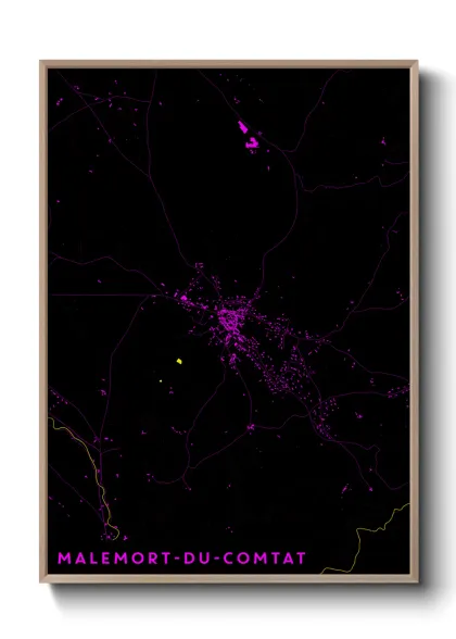 Une affiche de carte sur Malemort-du-Comtat