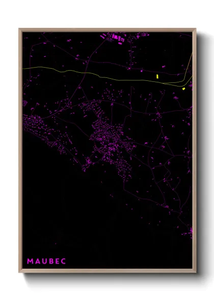 Une affiche de carte sur Maubec