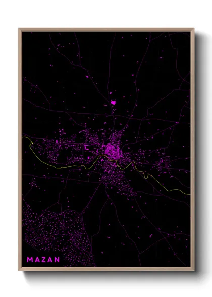 Une affiche de carte sur Mazan