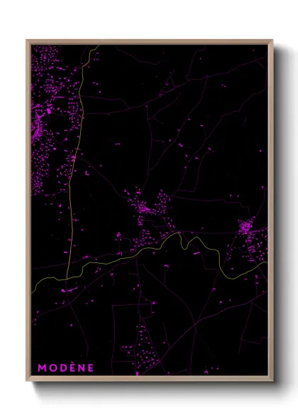 Une affiche de carte sur Modène