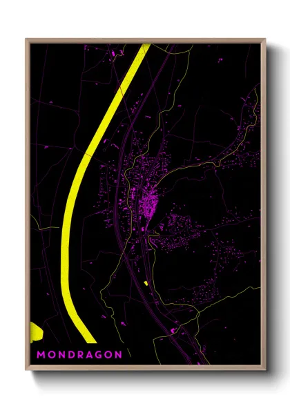 Une affiche de carte sur Mondragon