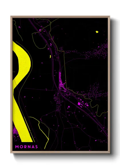 Une affiche de carte sur Mornas