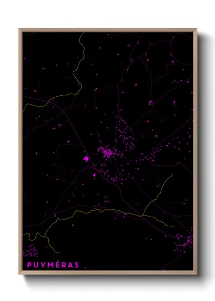 Une affiche de carte sur Puyméras