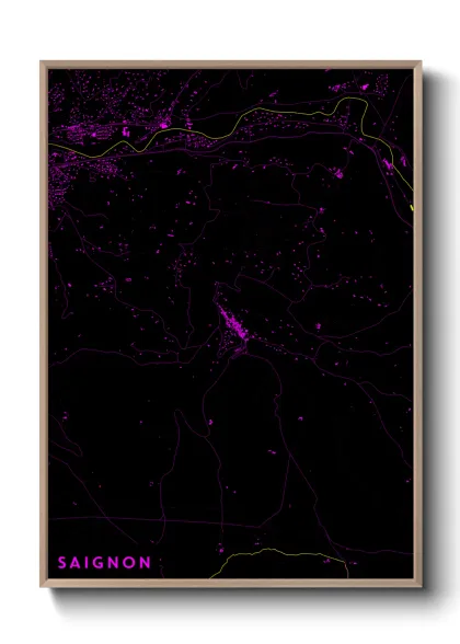 Une affiche de carte sur Saignon