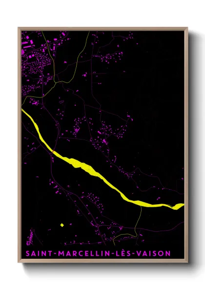 Une affiche de carte sur Saint-Marcellin-lès-Vaison