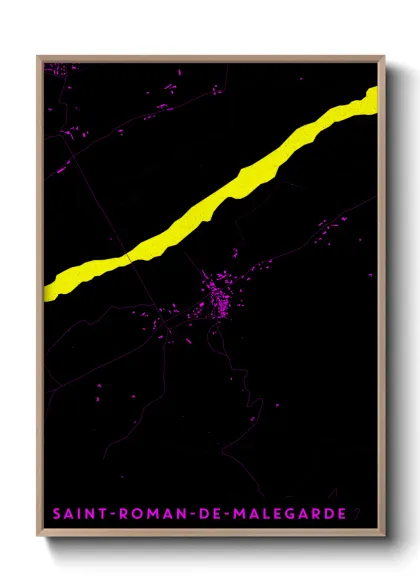 Une affiche de carte sur Saint-Roman-de-Malegarde