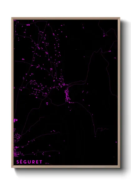 Une affiche de carte sur Séguret
