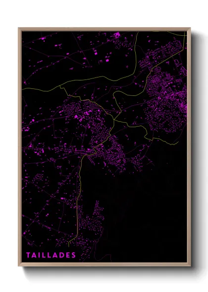 Une affiche de carte sur Taillades