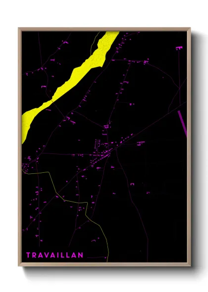 Une affiche de carte sur Travaillan