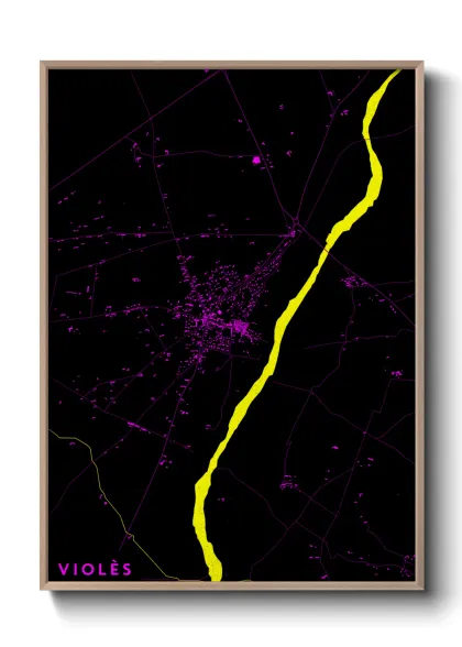 Une affiche de carte sur Violès