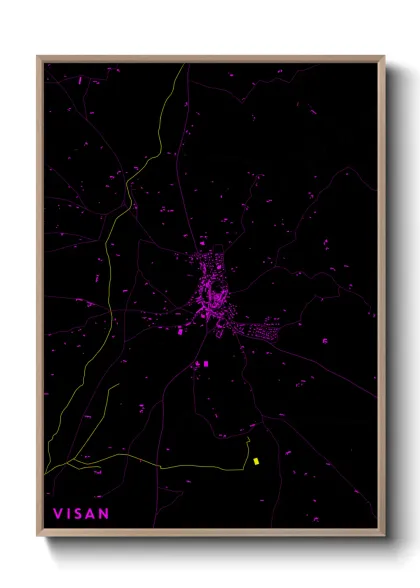 Une affiche de carte sur Visan