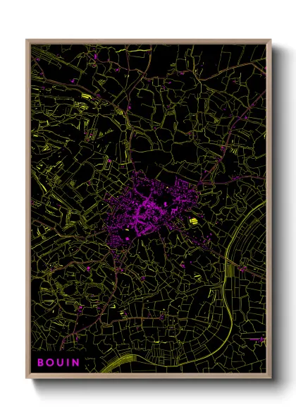 Une affiche de carte sur Bouin