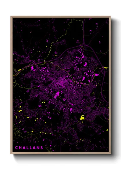 Une affiche de carte sur Challans