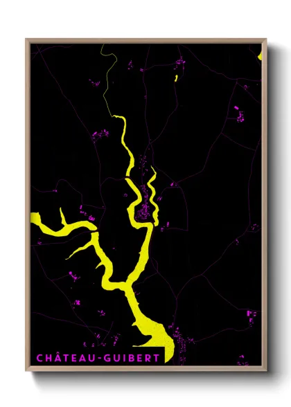Une affiche de carte sur Château-Guibert