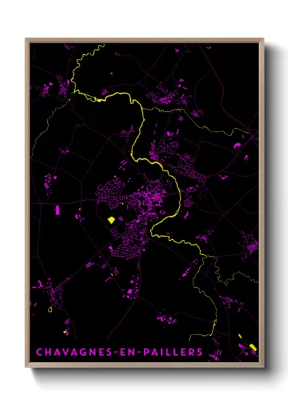 Une affiche de carte sur Chavagnes-en-Paillers