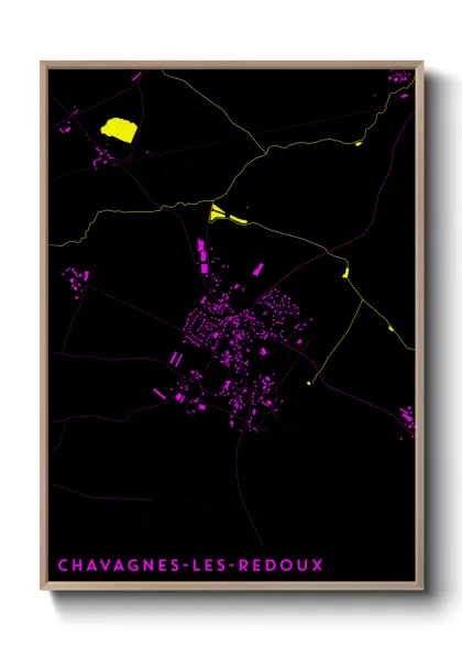 Une affiche de carte sur Chavagnes-les-Redoux