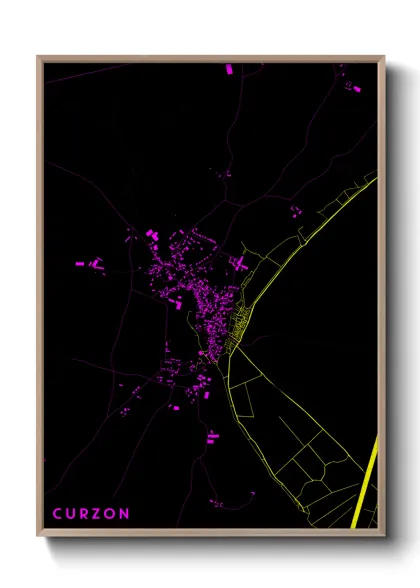 Une affiche de carte sur Curzon