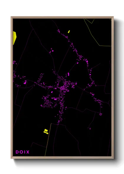 Une affiche de carte sur Doix