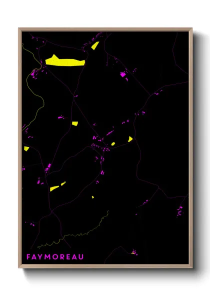 Une affiche de carte sur Faymoreau