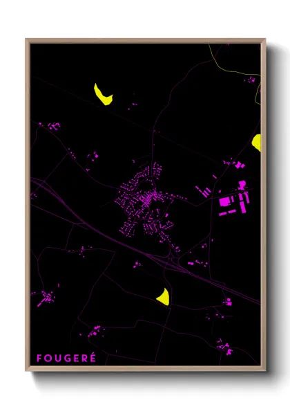 Une affiche de carte sur Fougeré