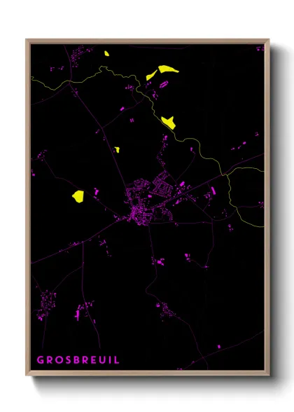 Une affiche de carte sur Grosbreuil