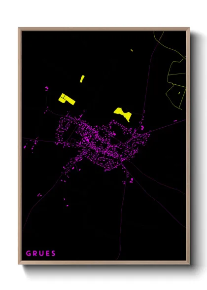 Une affiche de carte sur Grues