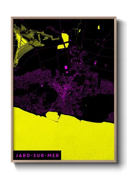 Une affiche de carte sur Jard-sur-Mer