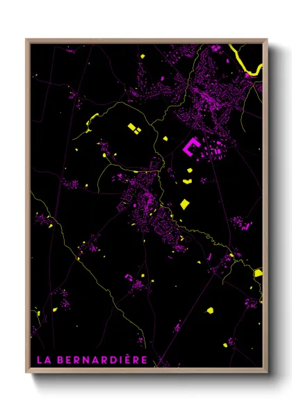Une affiche de carte sur La Bernardière