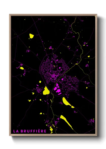 Une affiche de carte sur La Bruffière