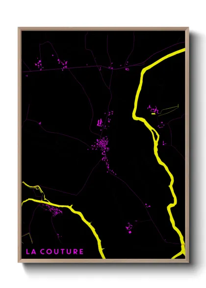 Une affiche de carte sur La Couture