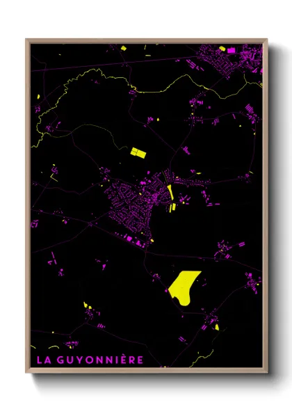 Une affiche de carte sur La Guyonnière