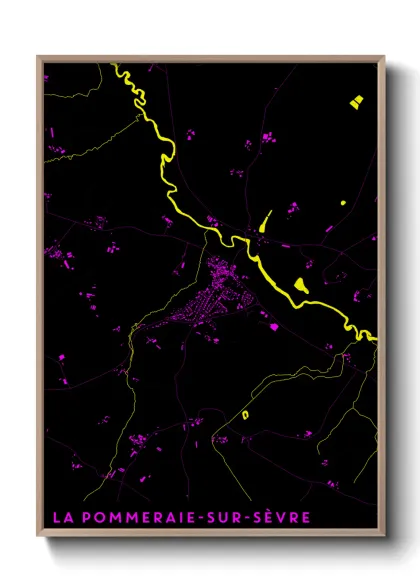 Une affiche de carte sur La Pommeraie-sur-Sèvre