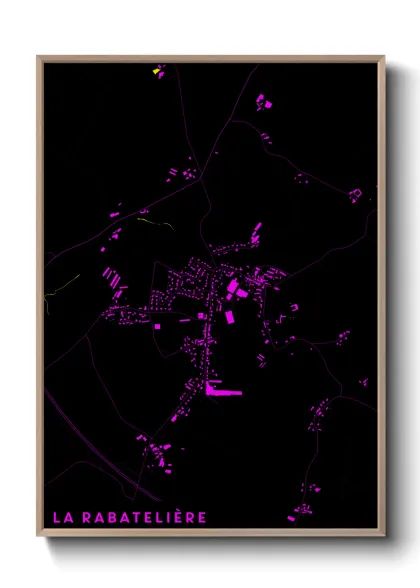 Une affiche de carte sur La Rabatelière