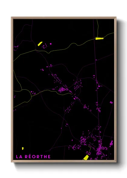 Une affiche de carte sur La Réorthe
