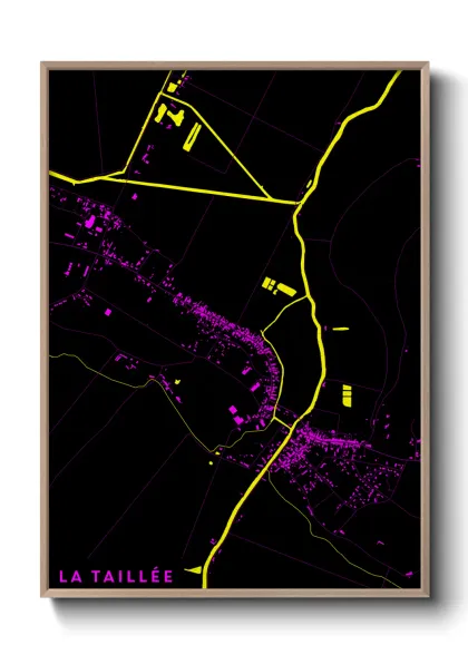 Une affiche de carte sur La Taillée