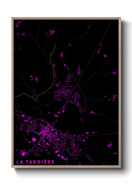 Une affiche de carte sur La Tardière