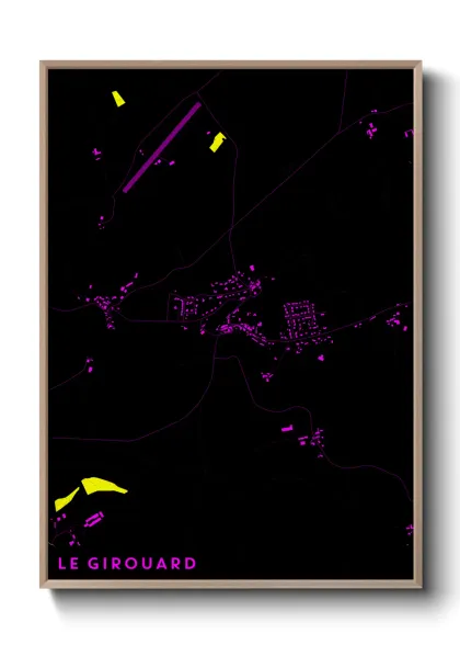 Une affiche de carte sur Le Girouard