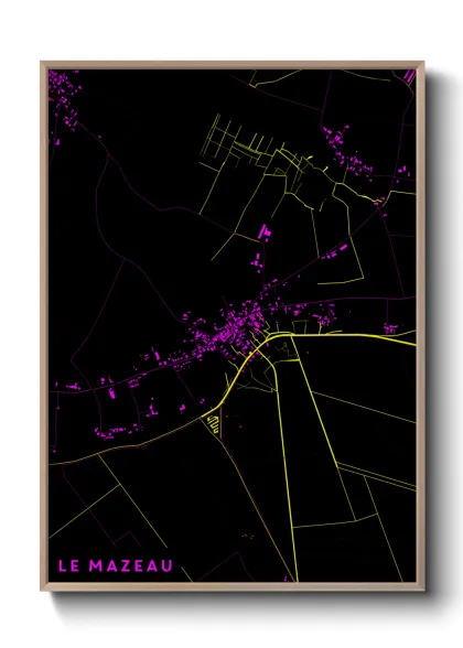 Une affiche de carte sur Le Mazeau